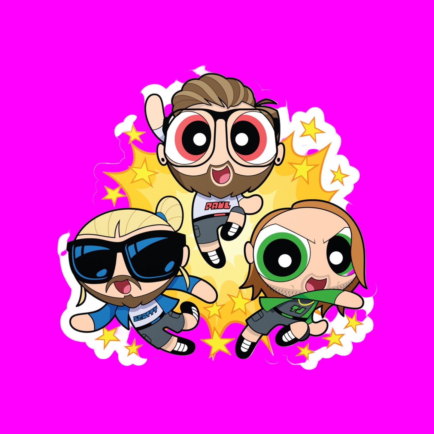 Powerpuff Boys Vinyl Kiss-Cut Stickers